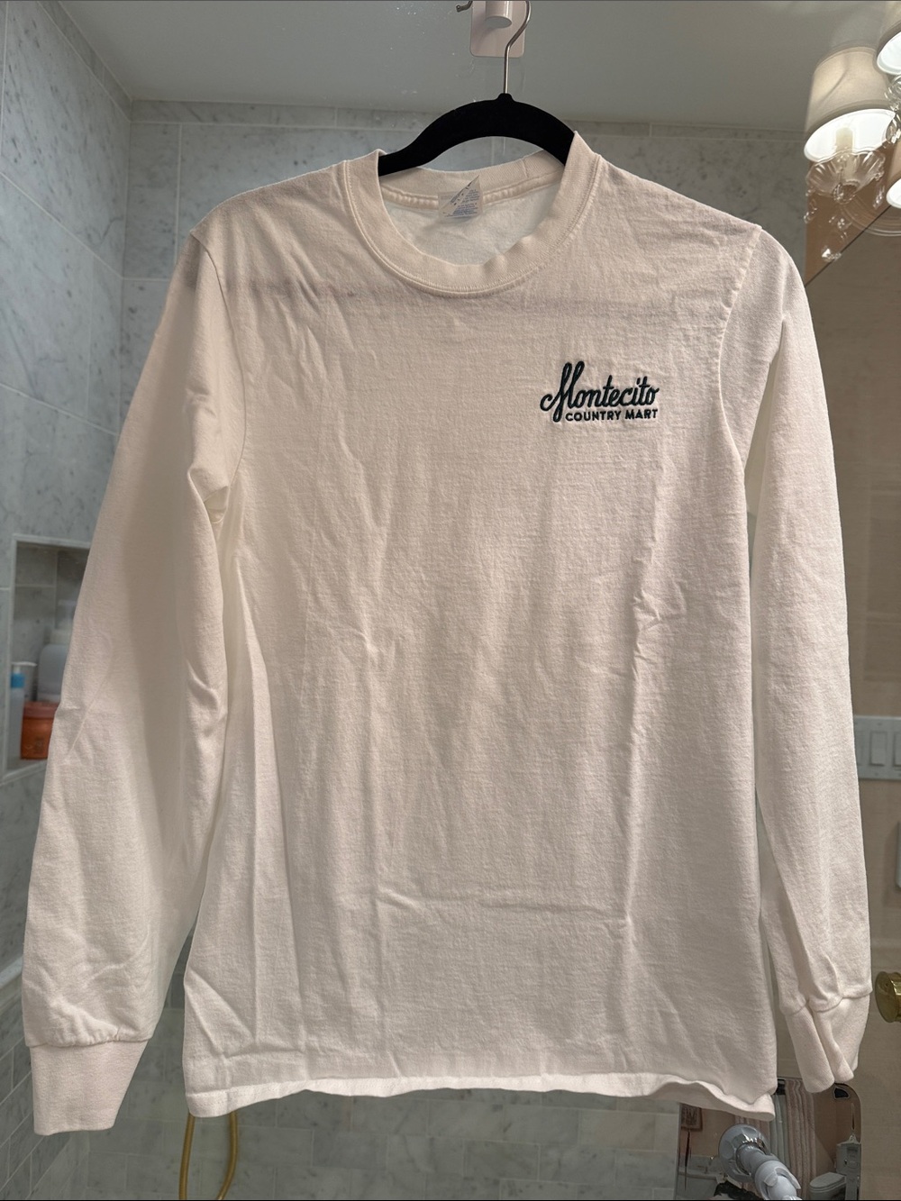 Montecito Country Mart white LS Tee Small